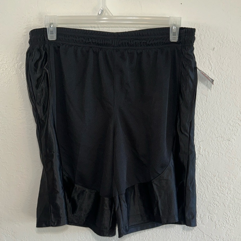 Zone Pro Men Elastic Waist Shorts-Black Mesh Activewear Oversized Basketball XL